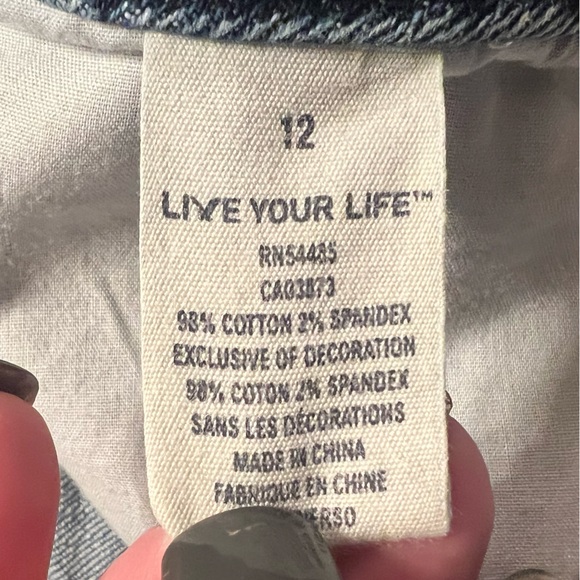 American Eagle Outfitters Blue Denim Stretch Women Shorts Size 12 - Picture 7 of 8